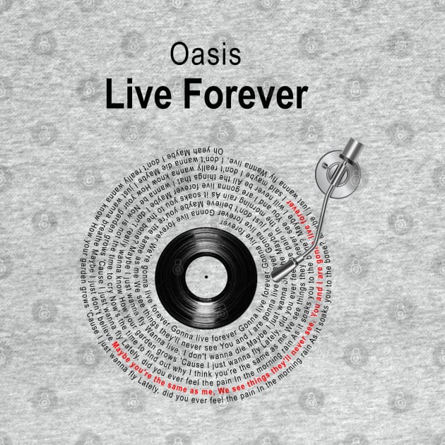 LIVE FOREVER LYRICS ILLUSTRATIONS by Vansa Design